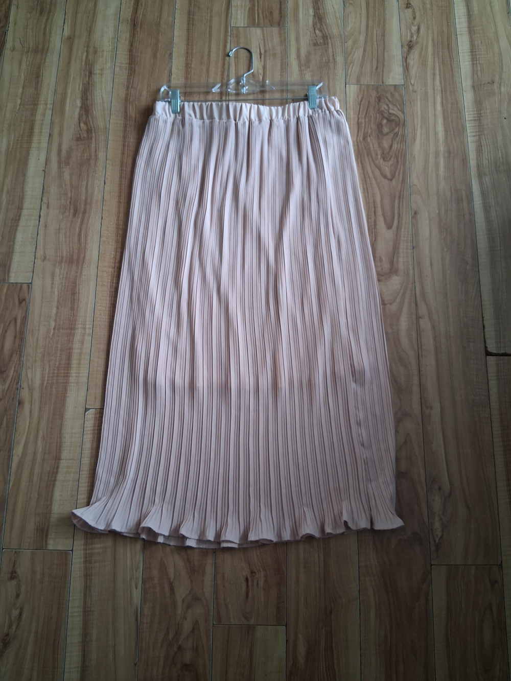 Adrianna Papell Blush Pleated Midi Skirt